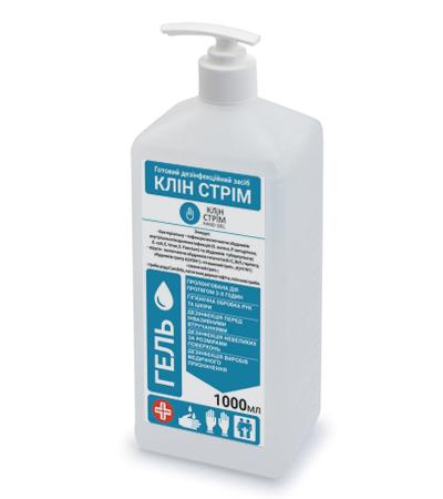 Дезінфекційний засіб для рук гель "Клін Стрім" 1 л з дозатором